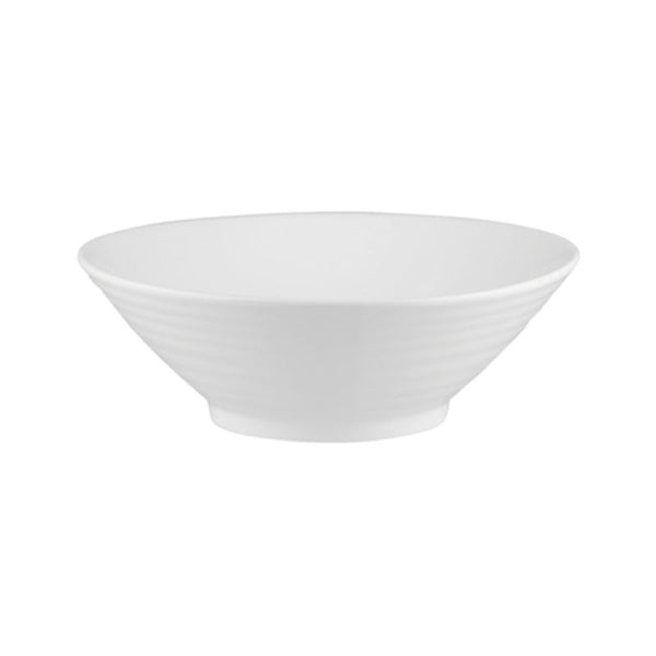 White Ceramic Round Soup/Salad Bowl 21x7cm Streak Classicware 400.6B