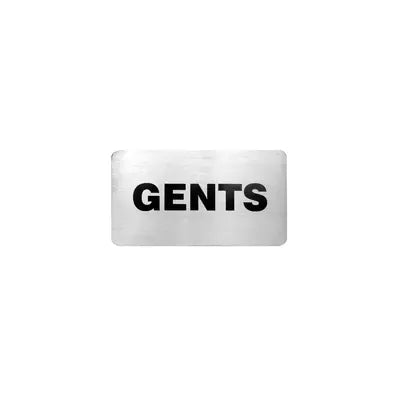 gents stainless steel sign with adhesive back 
