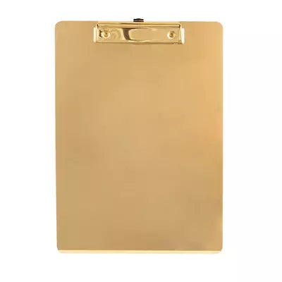 gold clipboard Reservation menu and paper