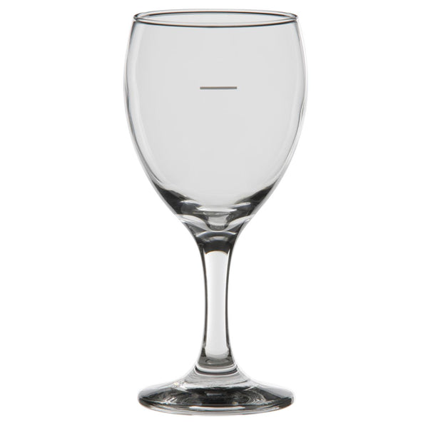 red wine glass 250ml with plimsoll pourline at 150ml mark 