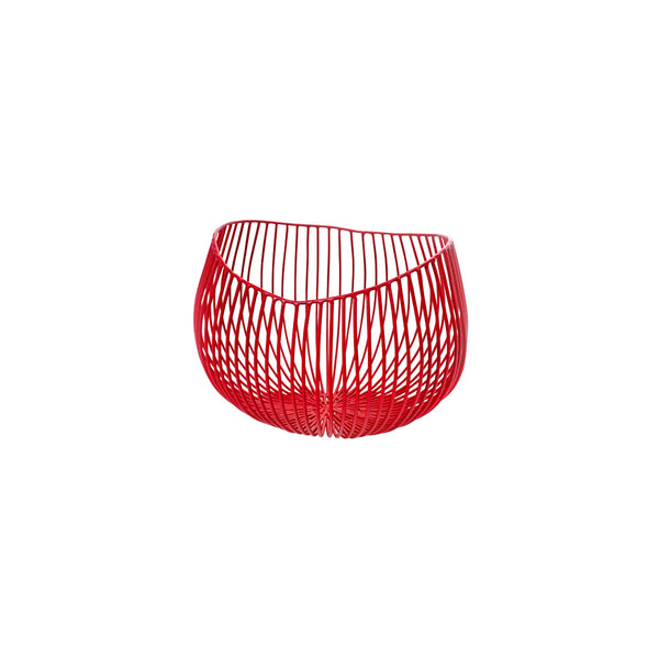 small wire fruit and bread basket red DESIGNER 