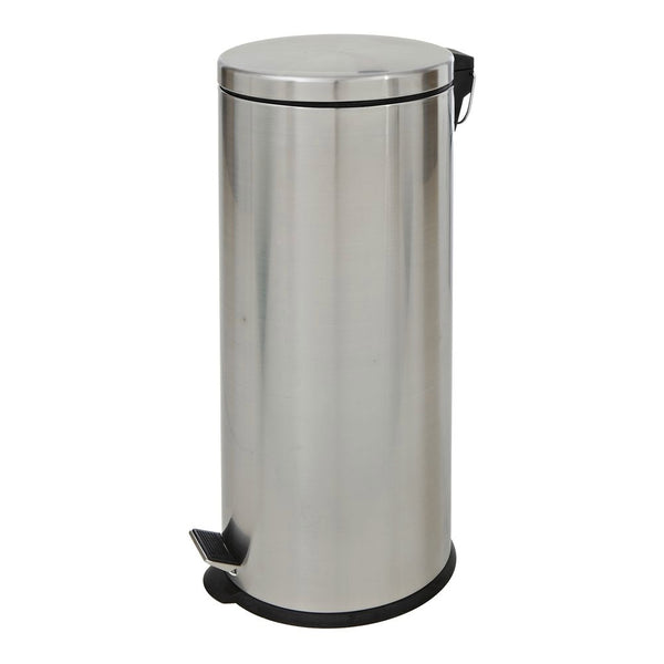 pedal bin stainless steel 30 litre flip top with lid