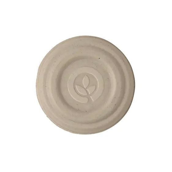 ( Box of 1000 Lids ) Biopak 60ml Natural Plant Fibre Sauce BioCup Lid ...