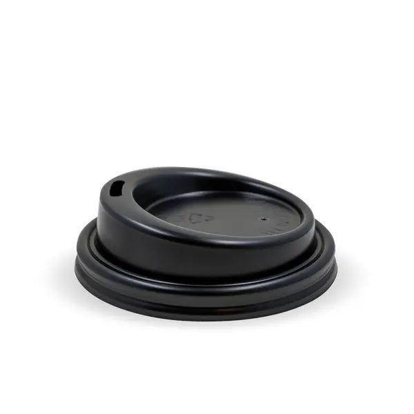 BioPak 62mm / 4oz Black PLA BioCup Lid BCL-4PLA-B Box of 1,000 Lids ...