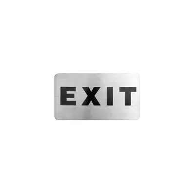 exit wall sign stainless steel wit adhesive backing