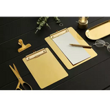 High Shine Metal Gold Clipboards For Menus & Reservations 10.5cm x 15cm