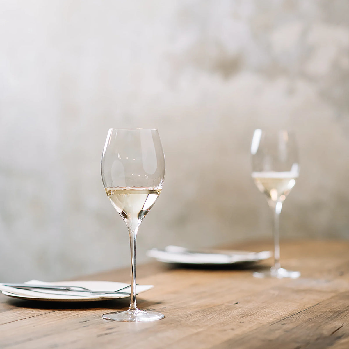 PLUMM White Wine Crystal Glass Handmade 407ml Set of 3 Glasses PLUHWL3