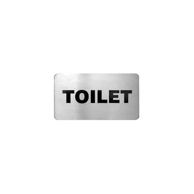 toilet wall sign stainless steel wit adhesive backing