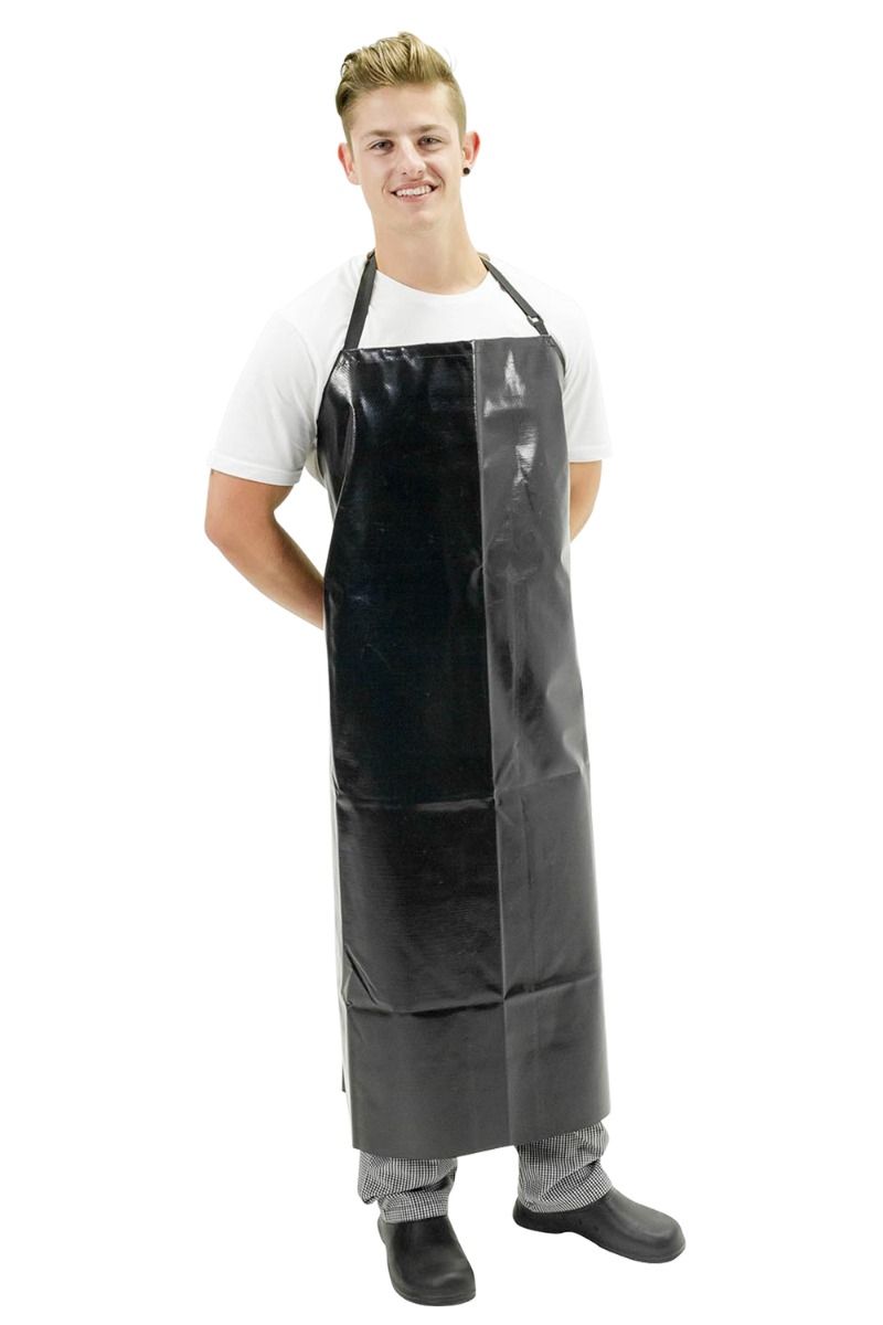 Waterproof Dishwasher Bib Apron Heavy Duty PVC Black Dishwashing Santos Online Supplies