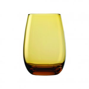 amber elements stemless wine glass 465ml