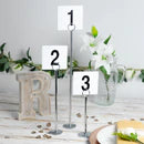 Table Number Menu Holder Stand Chrome 20cm Stainless Steel Ring Clip