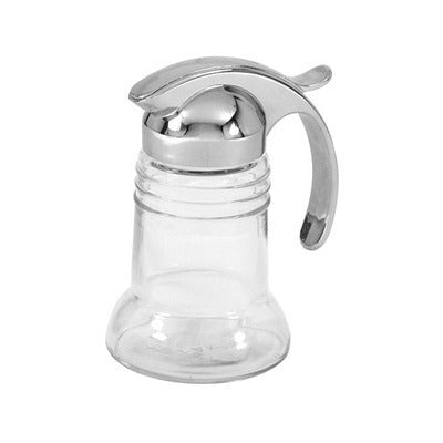 maple syrup glass dispenser with  chrome handle 150ml