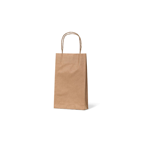 Small Paper Brown Kraft  Twist Handle Carry Bag Box 100 Bags BB
