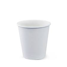 Disposable Paper Takeaway Coffee Cups Single Wall 90mm White Sleeve 40