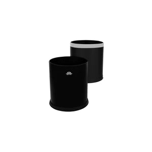 Noble & Price Round Black Bin w/SS Frame 9.8lt, 235x275mm