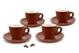 Brown ceramic round cappuccino cup 200ml