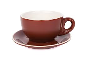 Brown ceramic round cappuccino cup 200ml