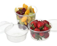 Genfac Round Plastic Containers 120mm Pack 50