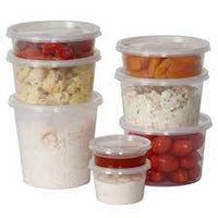 Genfac Round Plastic Containers 120mm Pack 50