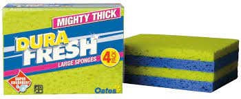Sink Sponge Oates Extra Thick Large 4 Pack Cleaning Sponges