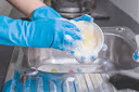 rubber dishwashing sink gloves size 10