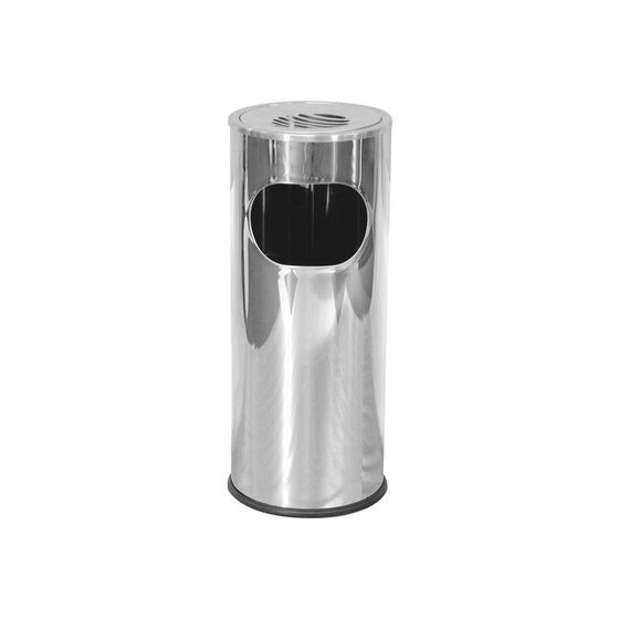Ashtray Tall Stand Stainless Steel With Waste Compartment 30 Litre