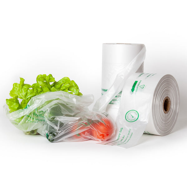 Biodegradable Produce Food Bags Roll  1.4kg 12um 35 x 46cm Wide