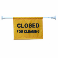 closed for cleaning sign yellow black NAB