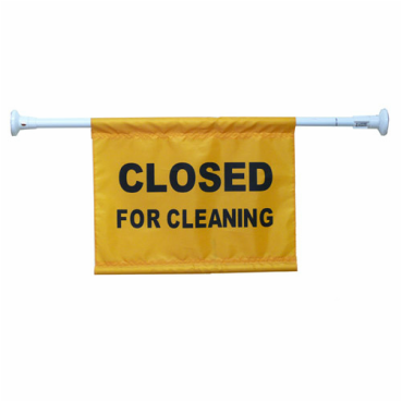 closed for cleaning sign yellow black NAB
