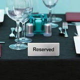 Reserved Table  Sign Stainless Steel A Frame Silver