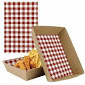 Greaseproof Paper Gingham Print Red & White or Black & White Pack 200