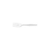 stainless steel cake fork on a white background