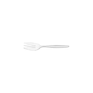stainless steel cake fork on a white background