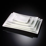 Japanese Flat Rectangular Plate White Triple A Fine Porcelain  300 x 215 x 35mm M346