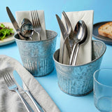 Table Caddy Slant Top 130x 120mm Galvanised Matte Metal 03219