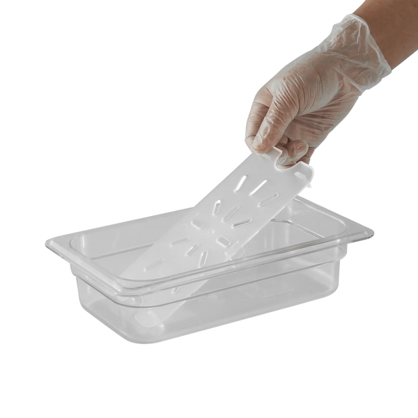 Food Pan Gastronorm Drain Plate Clear 1/4 Full Size 08884