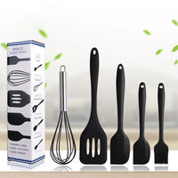 Baking Prop Set 5 Piece Black Silicone