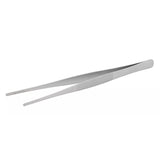 A pair of japanese cocktail stainless steel precision tweezers with a textured grip on the handles, shown on a plain white background.