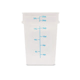 22 litre clear storage container with scale