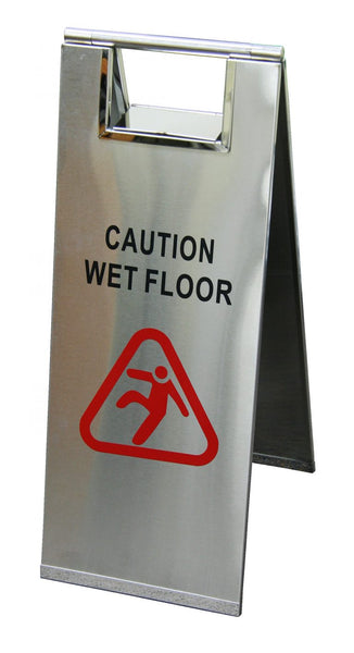 caution wet floor sign stainless steel A FRAME