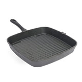 Cast Iron Skillet Frypan Square 23cm With Handle Commercial Chef Cookware 19228