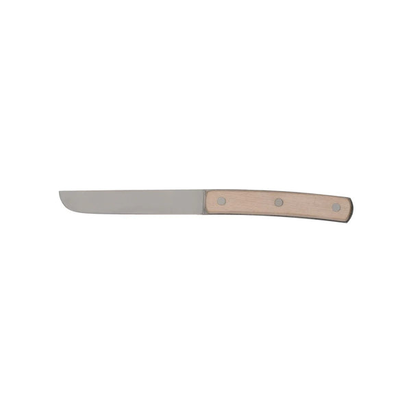 Steak Knives Stonewash Wood Handle Curved Tip 235mm 20645