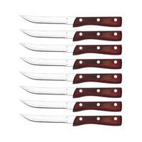 1 Dozen Steak Knives Jumbo Pakkawood Handle With 18/10 Pointed Tip 223mm 20676