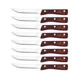 1 Dozen Steak Knives Jumbo Pakkawood Handle With 18/10 Pointed Tip 223mm 20676