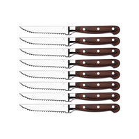 Steak Knive Pakkawood Handle Full Tang Set 8pc 235mm