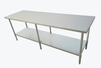 2400-7-WB Economic 304 Grade Stainless Steel Table 2400x700x900 - 6 legs LARGE ITEM