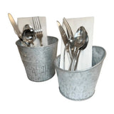 Table Caddy Slant Top 130x 120mm Galvanised Matte Metal 03219