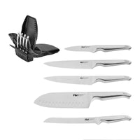 Rubberwood Knife Block Set with Sharpener 7pc FURI PRO 27108