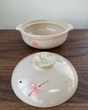 Japanese Lithium Porcelain Clay Pot Donabe Cooking Pot Floral 27.5cm POT-CLAY7