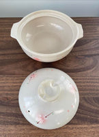 Japanese Lithium Porcelain Clay Pot Donabe Cooking Pot Floral 27.5cm POT-CLAY7
